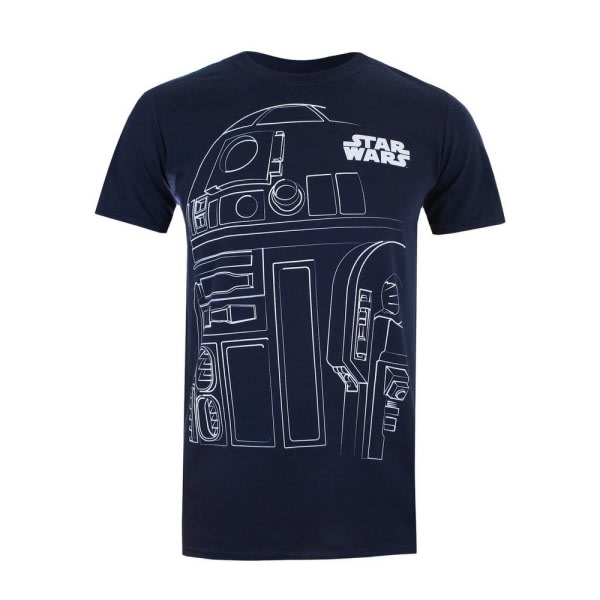 Star Wars herre R2-D2 T-skjorte XL Navy/Hvit Navy/Hvit XL