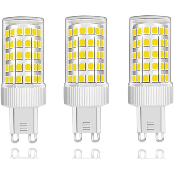 Pakke med 3 G9 LED-lamper eller 10W halogenekvivalent 150W, 86 lysdioder, 1000Lm, 360° strålevinkel, Ultralys, AC220-240V, Ej dimbar, Cool White 6000K