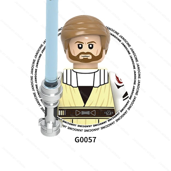 SW Rymdkriget Darth Mini Actionfigurer Klonsoldat Droider Jedi Anakin Skywalker Byggklossar i Plast Set Barnpresent G0057-Obi-Wan Kenobi