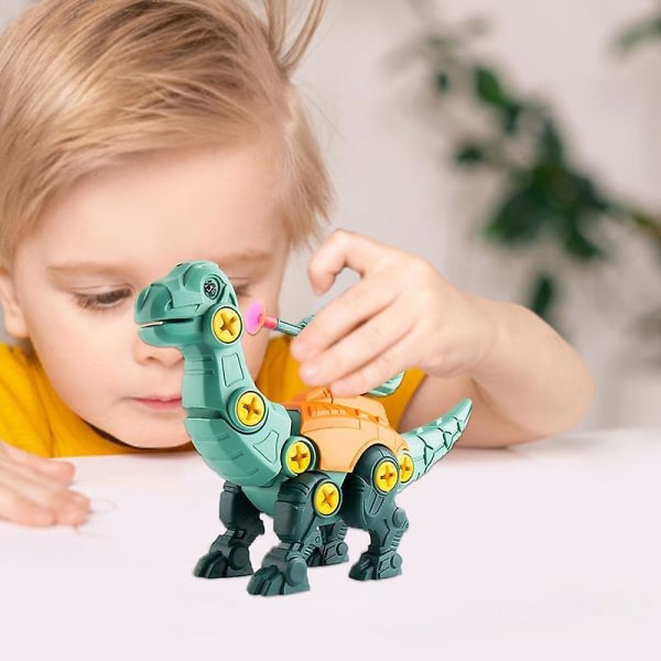 Dinosaur Take Apart Toys Take Apart Educational Tribe Byggesett for murstein for gutter i alderen 4-12 år Soft Arrows Construction Blå