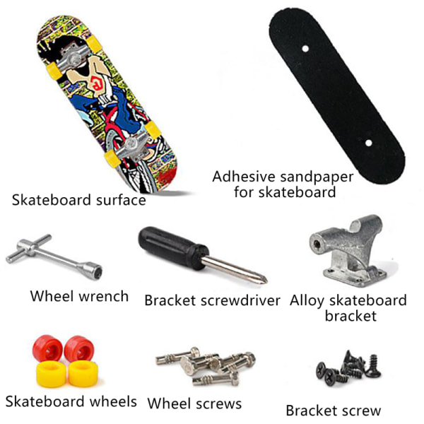 Mini Finger Skating Board Bordsspel Toy Finger Gripbräda 1 sæt