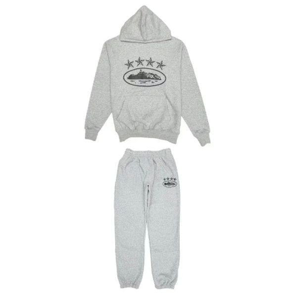 Corteiz 4STARZ ALCATRAZ SÆT GRÅ C-WYTZ33-GRAY SET-XF1- C-WYTZ33-GRAY SET XL