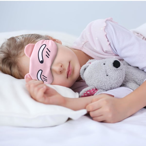 6-pack ögonmasker för sömn, söta sömnmasker för barn Sömnögonmasker för kvinnor män, mjukt elastiskt pannband Cover (19,5x9,5 cm)