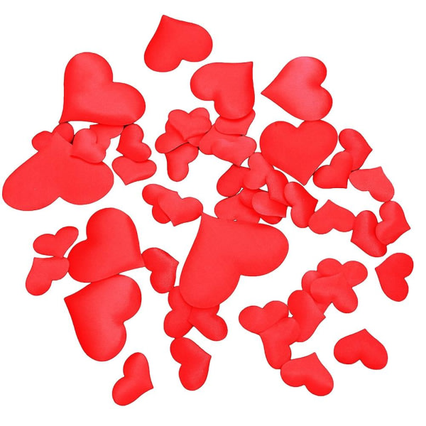 100st romantiskt gift kärlekshjärta glittrande konfettibord Bröllopsfest Scatter Jikaix Röd 3,5 cm