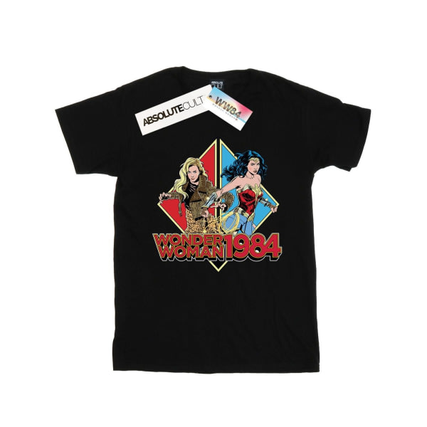 DC Comics Boys Wonder Woman 84 T-shirt rygg mot rygg 7-8 år F Svart 7-8 år