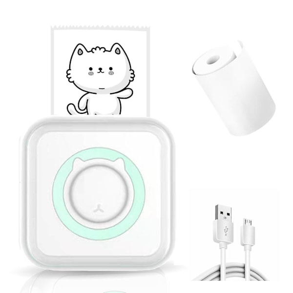 Mini Lomme Klistremerkeprinter, Bluetooth Trådløs Bærbar Mobil Printermaskin Termisk Printer For Notater, Memo, Foto, Lomme Etikett Kvitteringsprinter C option 4