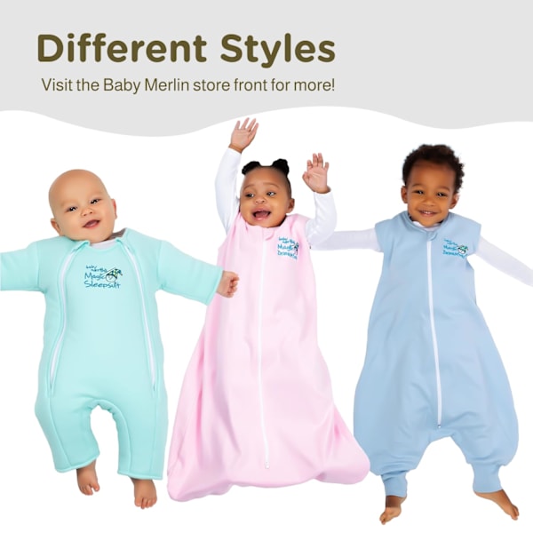 Magic Sleepsuit Övergångsprodukt - 3-6 Månader Swaddle Övergångssömnkläder - Mjuk Bomullsmaterial med Dubbel Blixtlås för Lätta Blöjbyten