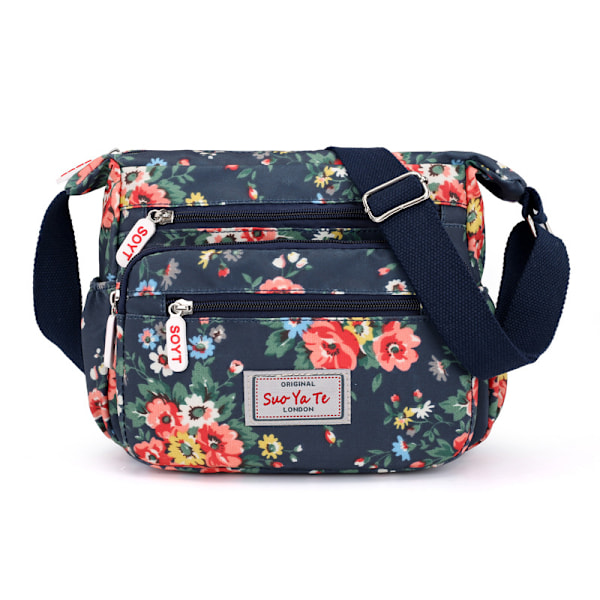 Naisten Nylon Olkalaukku Rento Kukallinen Crossbody-laukku Messenger-laukut Käsi Ruusu