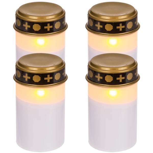 4-Pack - Gravljus LED / Ljus - Ljus till Gravar 1200 timmar White