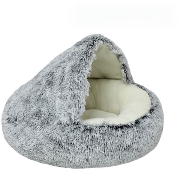 Hule Kattseng 60 cm Beroligende Donut for Hunder Katter gray L