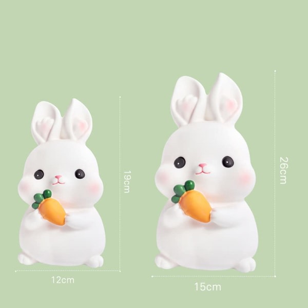 Søt kanin sparegris, dryppsikker hvit kaninkrukke for barn, søt kaninformet lekebank gave til barn