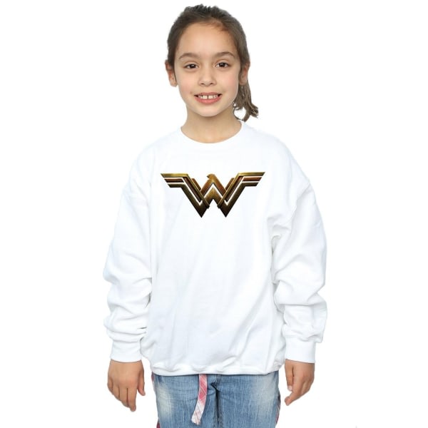 DC Comics Girls Justice League Film Wonder Woman Emblem Sweats White 12-13 Years