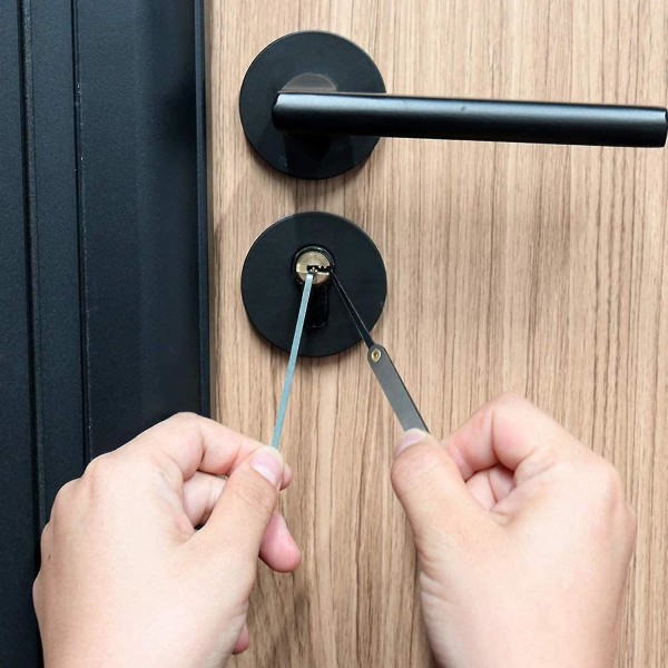 Låsplockningsset för hemmet, professionellt, med övningsguide, kortkit, svart handväska för låsplockning, verktygsväska, 20 delar [DB]