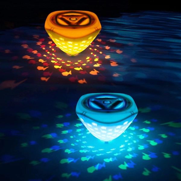 LED poollys Solar flydende poollys til pool, badekar, dam, springvand, spa, festdekoration 2-pak