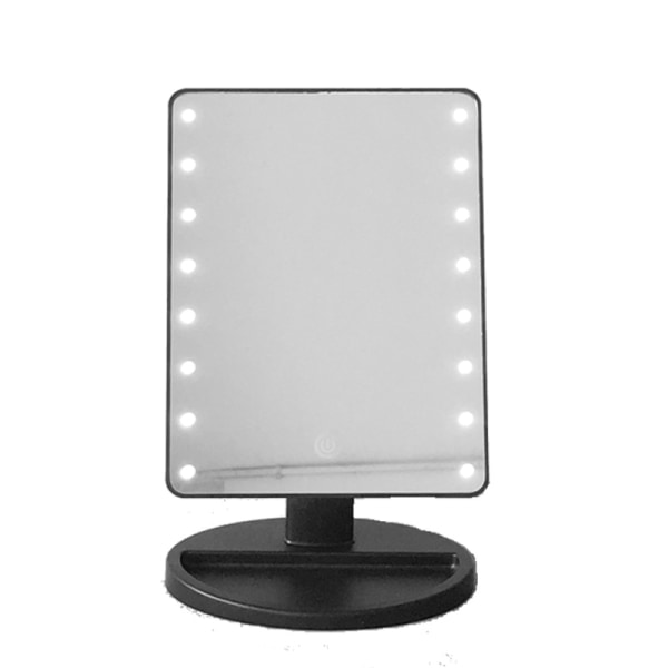 Sminkespejl med lys/LED-lysspejl / 10X forstørrelsesrundt vaskespejl LED-belyst vaskespejl med lys Standalone bærbar