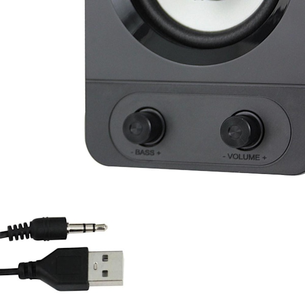 Esperanza - 2.1 USB Högtalare med RGB LED i Regnbågens Färger black 636