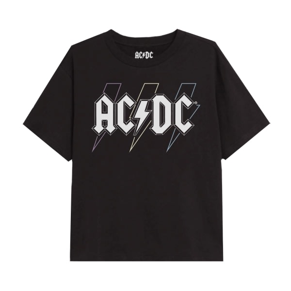 AC/DC Girls Lightning Bolt T-shirt 9-10 år Svart 9-10 år