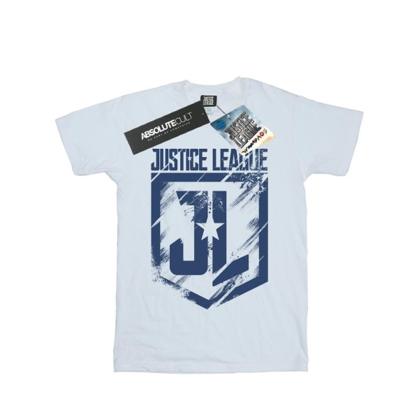 DC Comics Girls Justice League -elokuva Indigo-logo puuvillainen t-paita valkoinen 7-8 vuotta