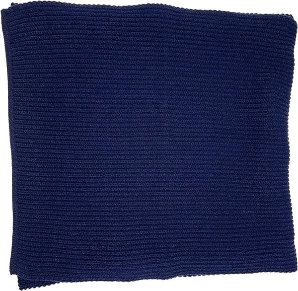 Unisex Strikket Tørklæde Ensfarvet Sort 185x30 cm Varm Vinter black