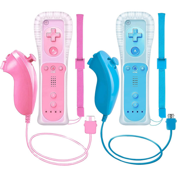 2-pack trådlös handkontroll och Nunchuck för Wii och Wii U-konsol