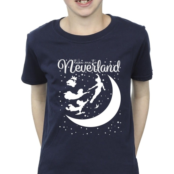 Disney Boys Peter Pan Take Me To Neverland T-shirt 12-13 år Marineblå 12-13 år