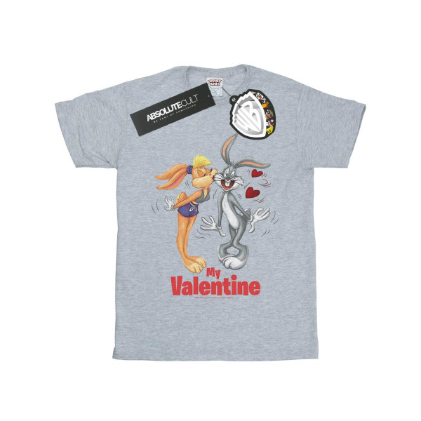 Looney Tunes Boys Bugs Bunny og Lola Valentinsdag T-shirt 7 Sports Grå 7-8 år