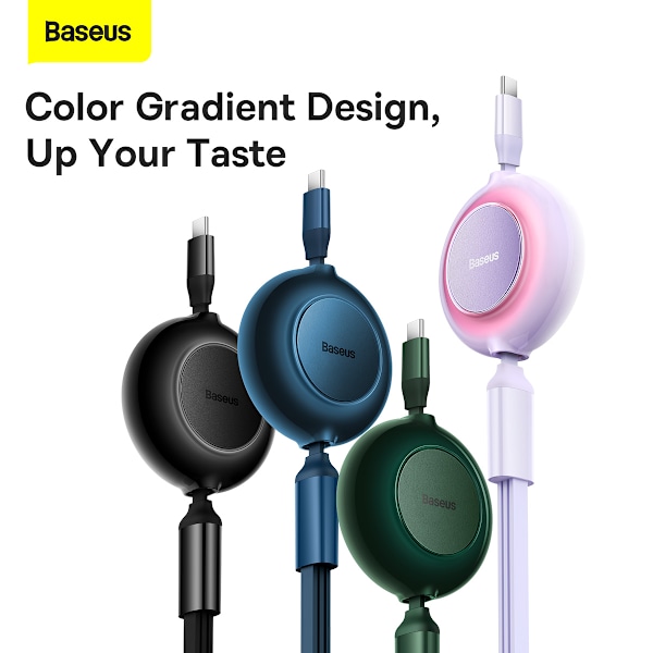Baseus CB000008 Bright Mirror 2 Indragbar 3-i-1 kabel, 100W