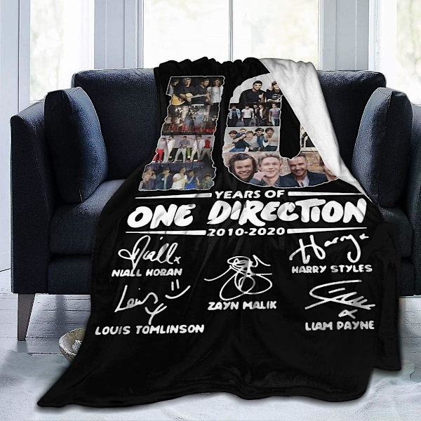 1d 10 År Av One Direction Pläd Ultramjuk Mikrofiberfilt Filmer Filt Bäddsoffa Filt Till Säng Soffa Vardagsrum Välmatchad Be 60x50in 150x125cm