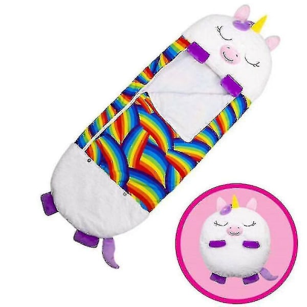 Stor sovepose Barn lekekudde Myk Varmt Unicorn gaveleker H Hvit 125X40cm White