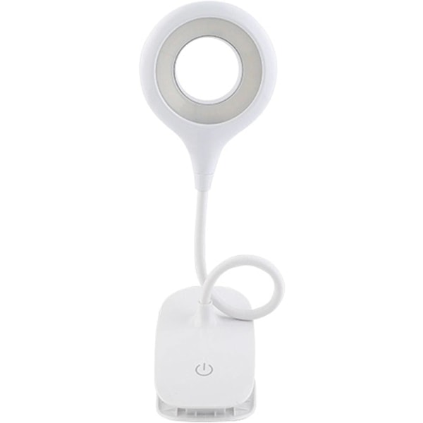 Clip On Desk Lamp LED USB Oppladbar Touch Control Reading Lig