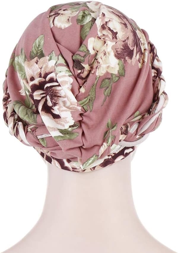 Blomstret hodeplagg turban elastisk for kvinner kjemoterapi hodeplagg hijab muslimsk
