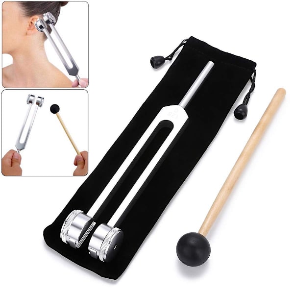 Stämgaffel 128 Hz, C-128 Frekvens Aluminiumlegering Icke-magnetisk Stämgaffel För Healing Med Hammare
