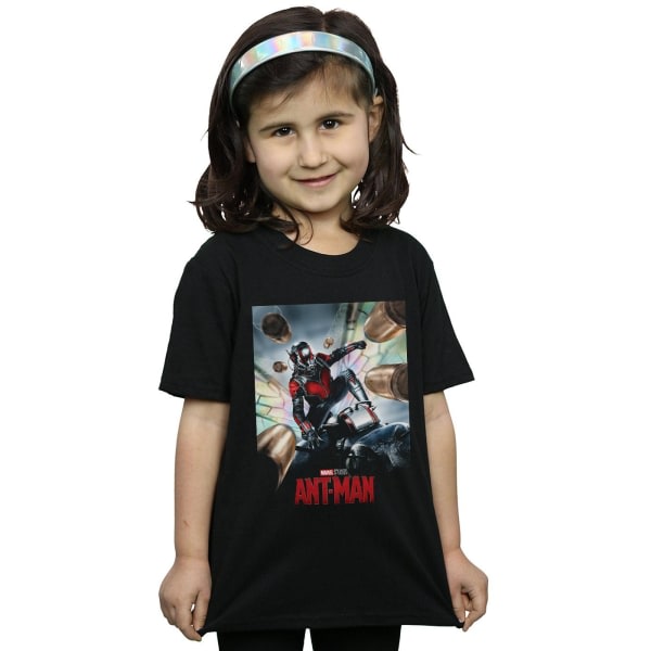 Marvel Studios Girls Ant-Man Poster T-shirt bomull 5-6 år Bl Black 5-6 Years