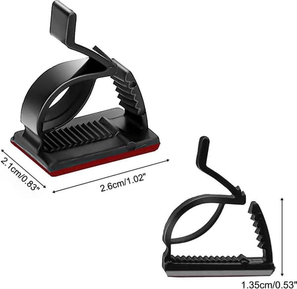 Selvklæbende kabelclips 50 stk. kabelholder-organizer
