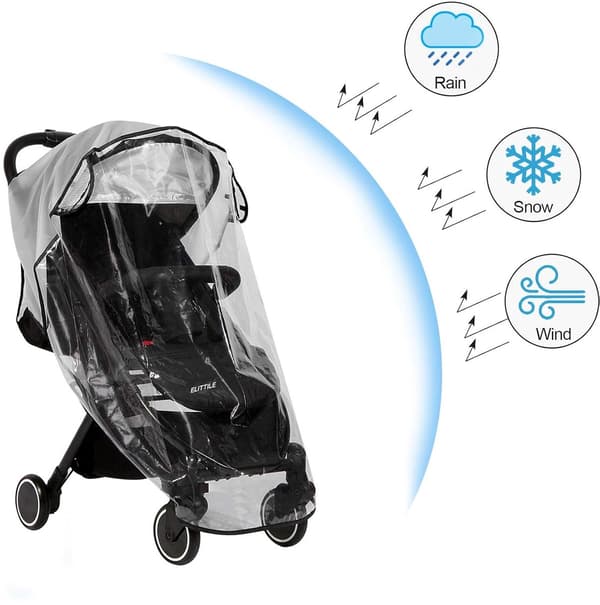 Universal Stroller Rain Cover - Foldable and Breathable Rain Cover
