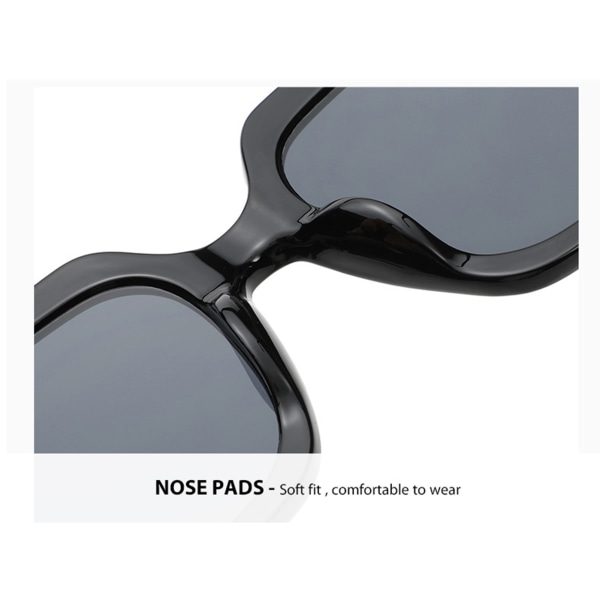 Ins Large Frame UV 400 skydd som minskar bländning solglasögon black-black gray