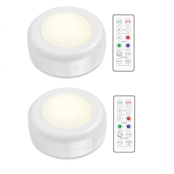 LED-spotlight med fjernkontroll 2-pak