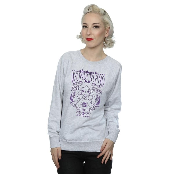 Alice In Wonderland Dam/Ladies Adventures Heather Sweatshirt Grå XXL