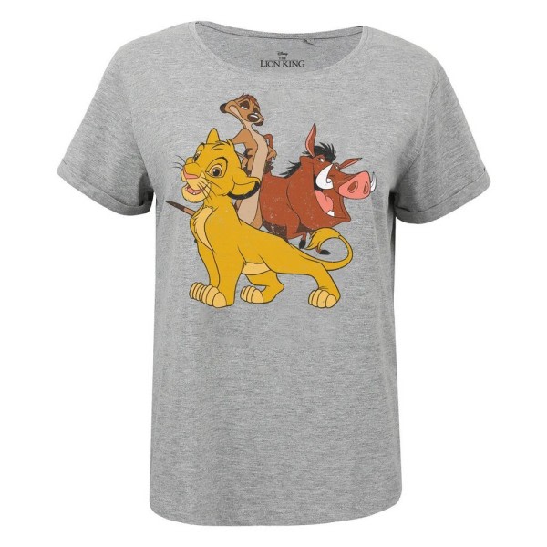 The Lion King Dame/Ladies Simba & Friends Heather T-skjorte SG Grey S
