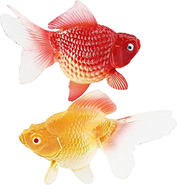 Flydende kunstig guldfisk 2 stk. realistisk til akvarium
