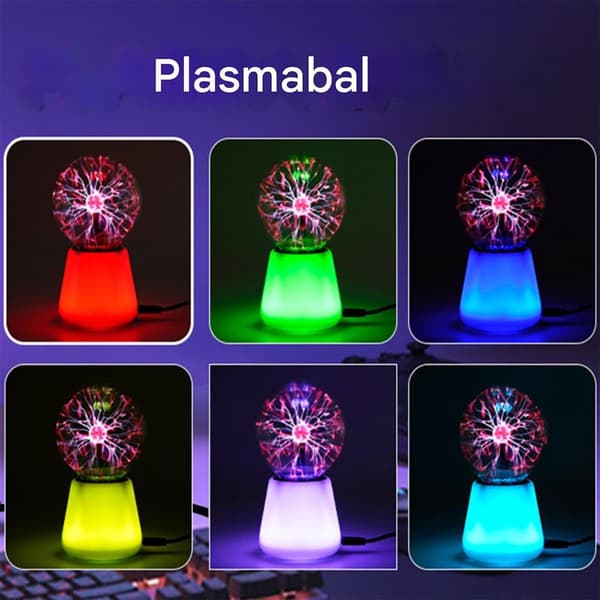 Stemningsnatlampe USB Touch Control 7 Farver LED Plasma til Fest Hjemmeindretning