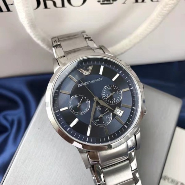 Quartzur med armbånd i rustfrit stål (sort)-XF13-