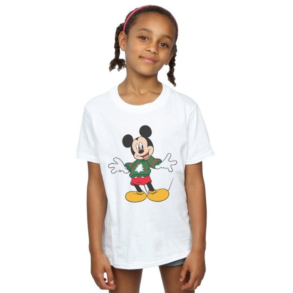 Disney Girls Mikki Hiiri Jouluneulepusero Stroke puuvillainen T-paita Valkoinen 12-13 vuotta