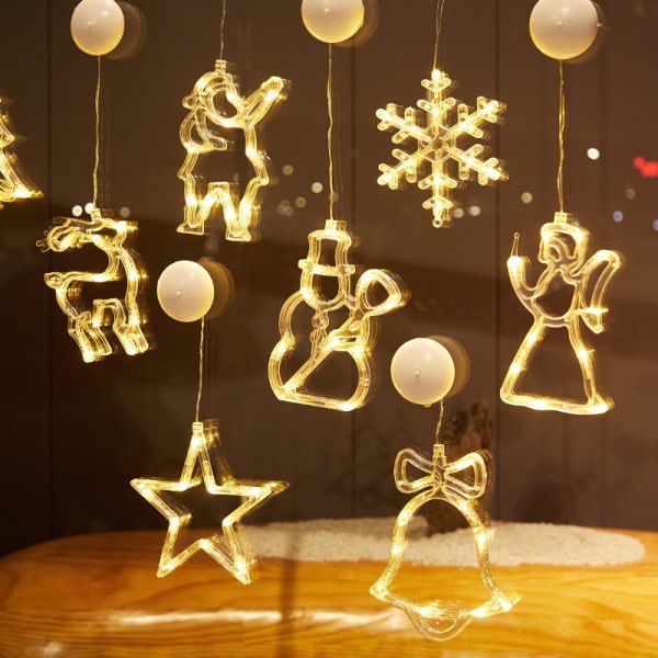 (10 stykker) Christmas Window Star Lights Batteridrevet Christm
