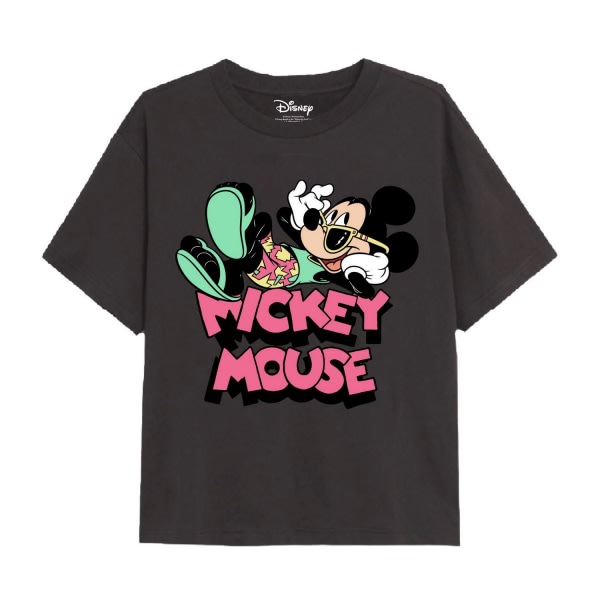 Disney Girls Mickey Mouse Holiday T-shirt 12-13 år kol Charcoal 12-13 år