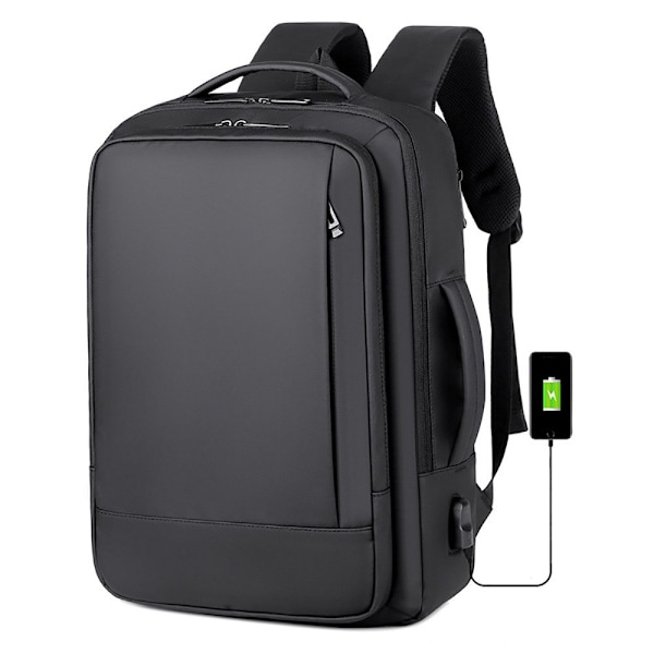 Laptop Ryggsäck 20-35L Handbagage Ryggsäck Laptop Ryggsäck (Super Stor Expanderbar Resväska Flygplan), Laptop Ryggsäck för 15,6 Tums Män