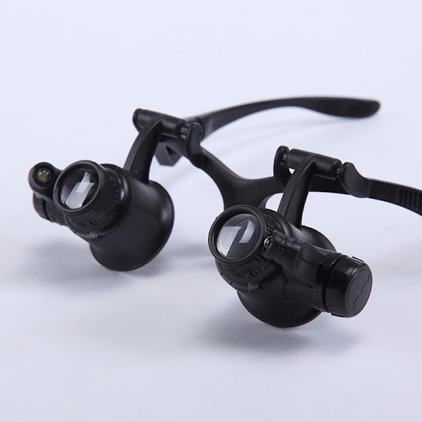 10x 15x 20x 25x forstørrelse, justerbar LED-lampe lupe for gullsmeder urmakere