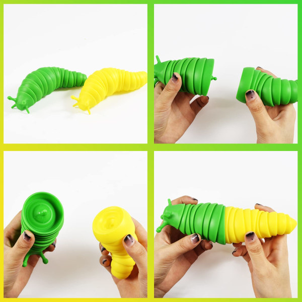 3D- printed ledad snigelleksak Rolig flexibla sniglar Stim Toy J