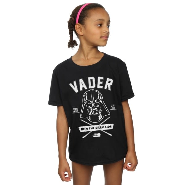 Star Wars Girls Darth Vader Collegiate Cotton T-shirt 12-13 Ja Svart 12-13 år