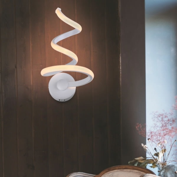 Vägglampa LED Spiral Light Creative Metal Vägglampa För Sovrum Gang Vardagsrum Korridor